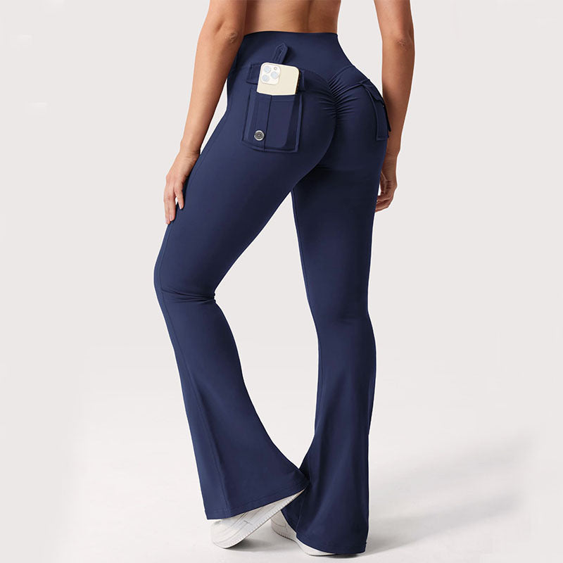🖤 Women's High-Waisted Cargo Pocket Workout Leggings FitiqueFit