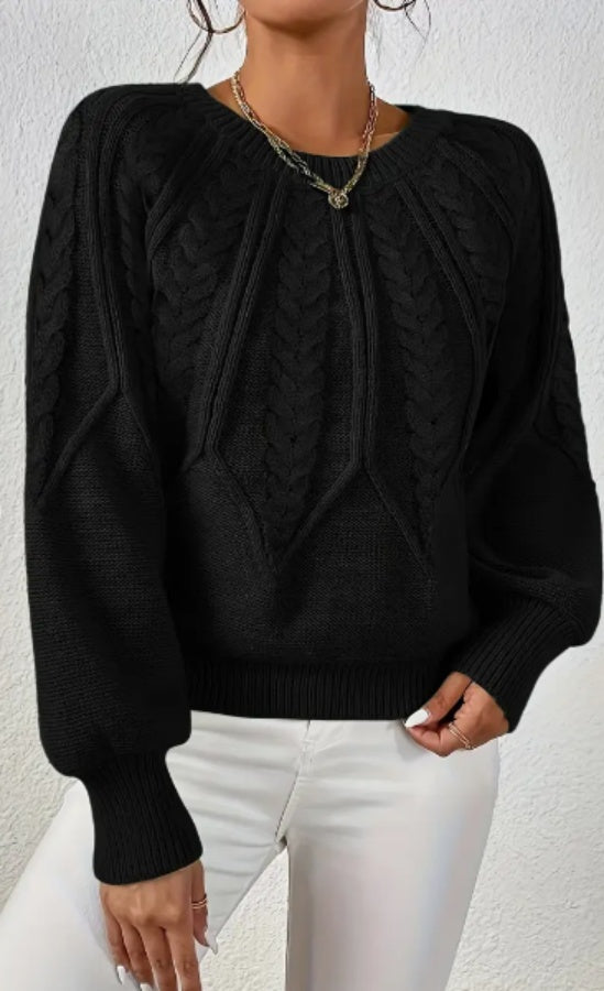 Pullover Sweater Long Sleeve Round Neck Loose Fit Soft Machine Grayceful LLC