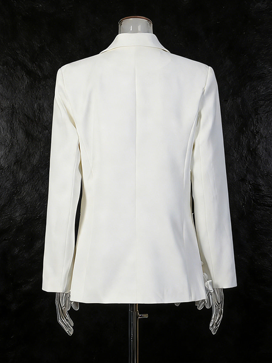 Women's Elegant 3D Floral Loose-Fit Blazer – Regular Length FitiqueFit
