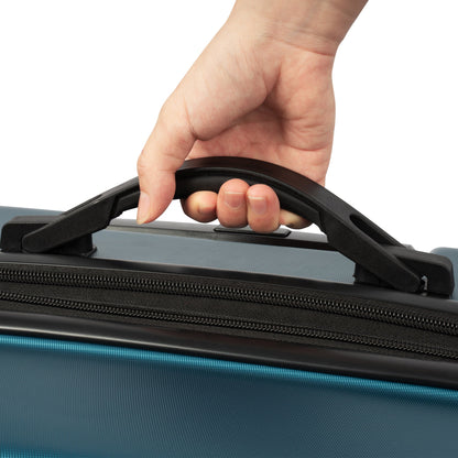 Hardshell Luggage Sets 3 Pcs Spinner Suitcase with TSA Lock Lightweight 20''24''28'' Navy + ABS