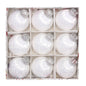 Christmas balls, silk balls, winding balls, painted balls, 8cm, 9pcs, boxed Christmas decorations