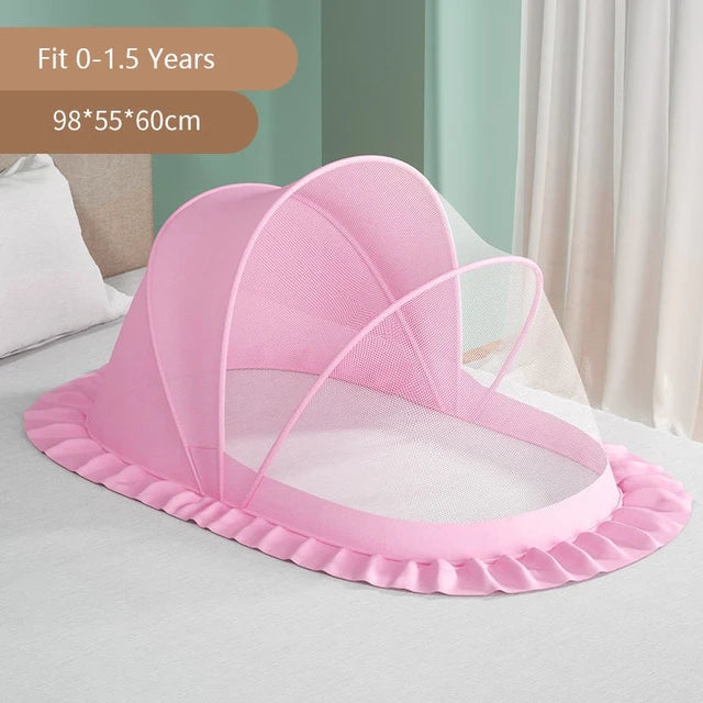 Baby mosquito net cover baby crib Mongolian yurt full face mosquito proof cover children's foldable bottomless mosquito net