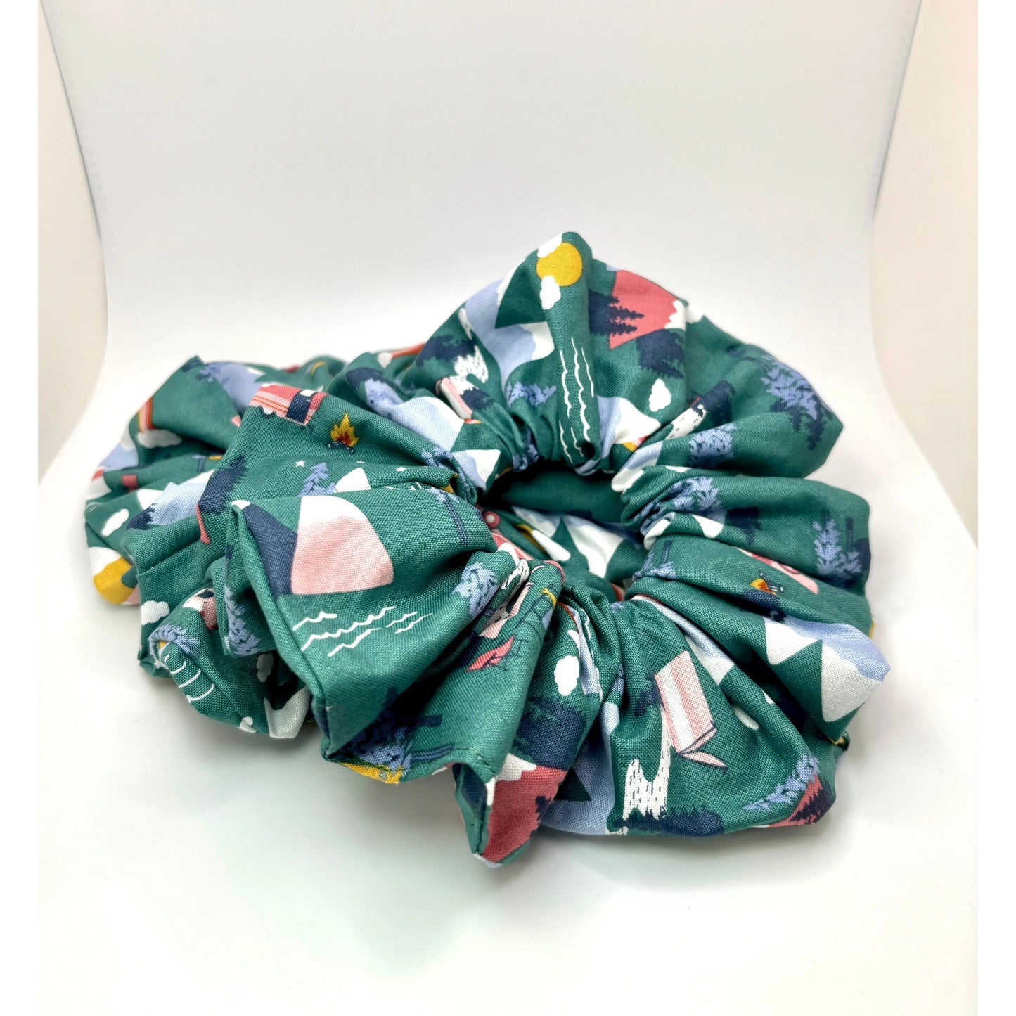 Teal Mountains & Campers Scrunchie Enchanted Scrunch