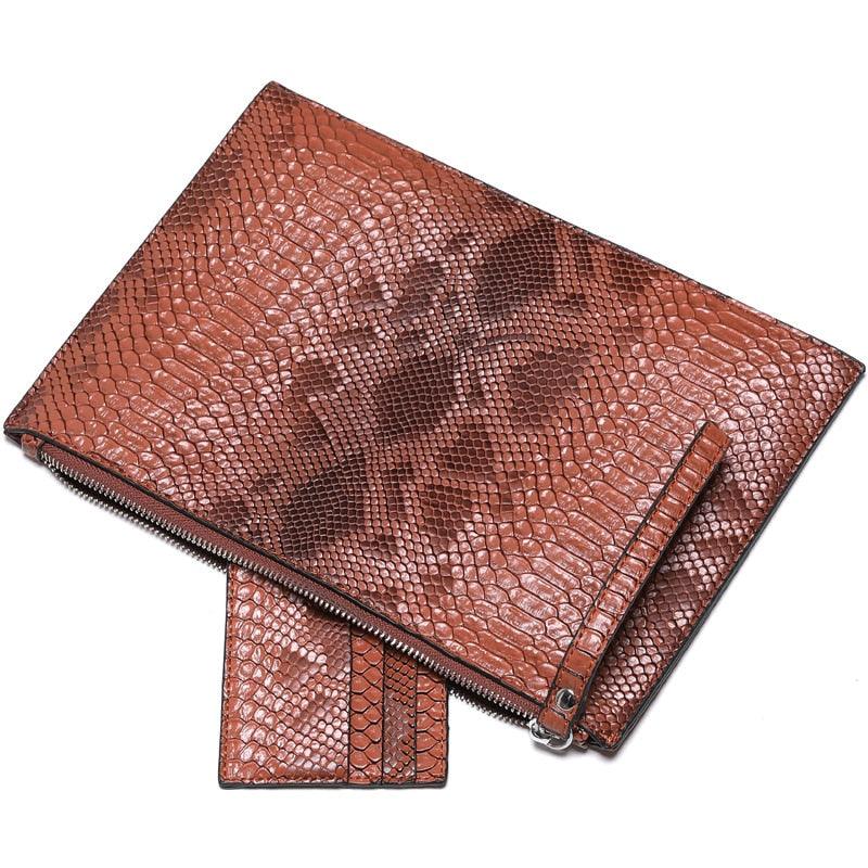 Python Luxe Clutch - Stylish Simulated Leather Clutch for Sophisticated Women Country in My Heart