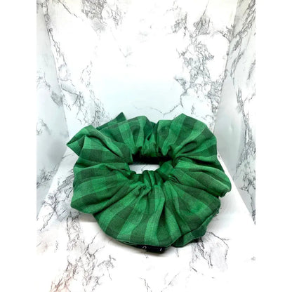Green Plaid Christmas Scrunchie Enchanted Scrunch