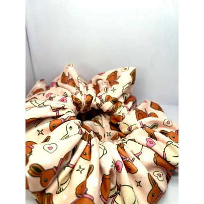 Chocolate Bunny Easter Poly Scrunchie Enchanted Scrunch