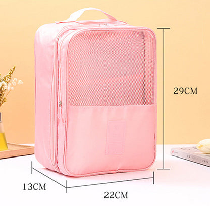 Twill Oxford Cloth Shoes Travel Storage Bags Three-layer Waterproof Shoe Bag