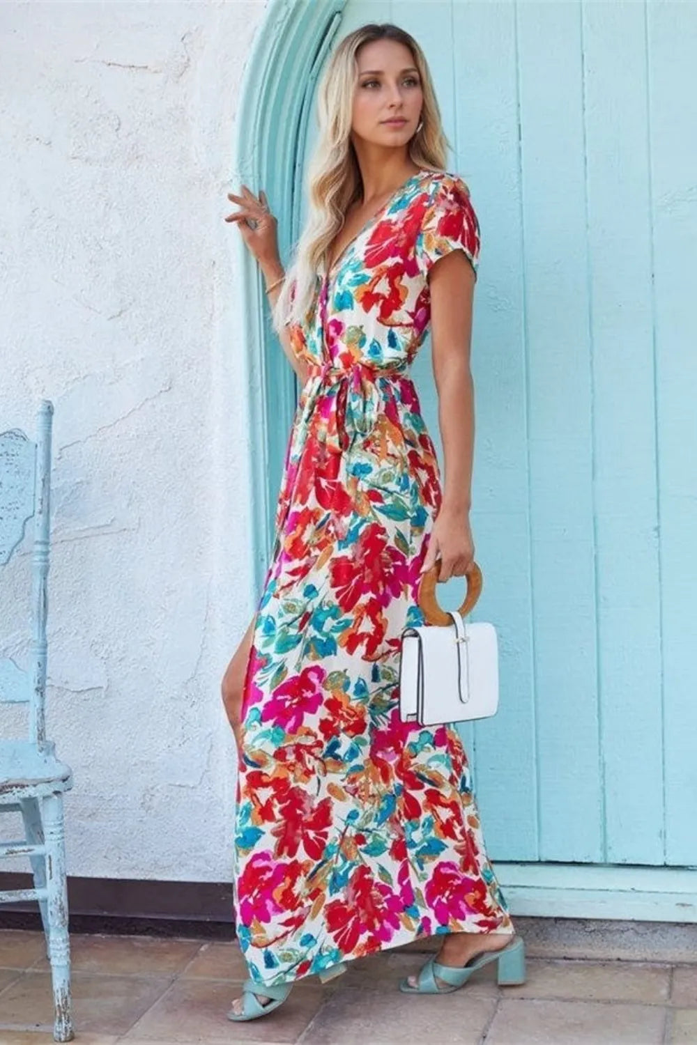 Wildflower Breeze Tie-Waist Maxi Dress Country in My Heart