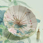 16-rib color rubber & gold aluminum alloy frame: new Chinese retro folding umbrella with sun protection and UV resistance.