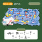 DIY assembly of children's puzzle track car with various scenarios city map construction electric puzzle track car