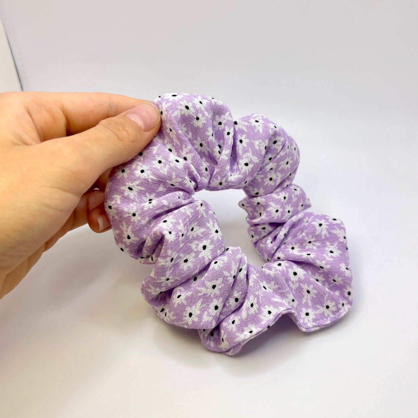 Mini Purple Flower Summer Scrunchie Enchanted Scrunch