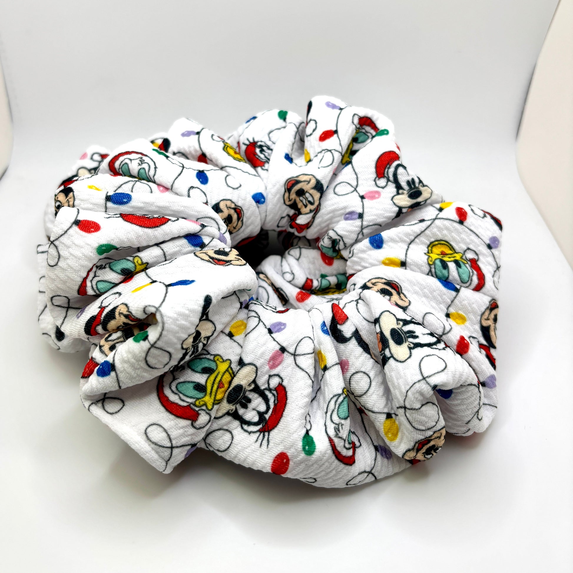 White Christmas Lights Mickey Bullet Scrunchie Enchanted Scrunch