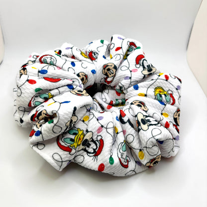 White Christmas Lights Mickey Bullet Scrunchie Enchanted Scrunch