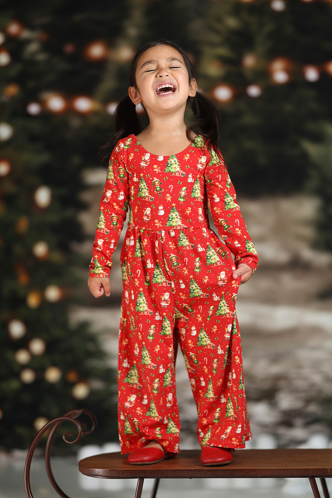 Caroline Leggy Romper - Santas Workshop Always In Bloom Clothing Co