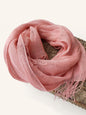 100% Linen Lightweight Solid Color Scarf BIANCA LINTICO