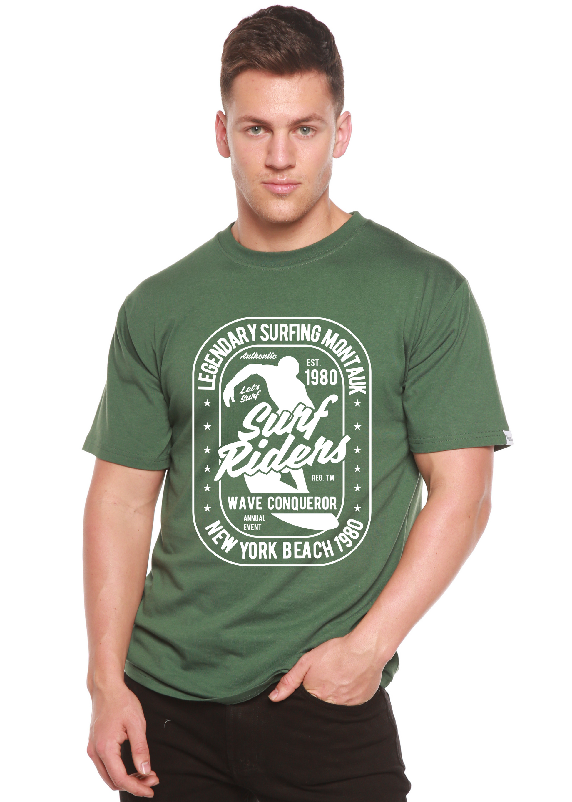 Surf Rider Spun Bamboo® Men's Bamboo Viscose/Organic Cotton Short Sleeve Graphic T-Shirt Spun Bamboo