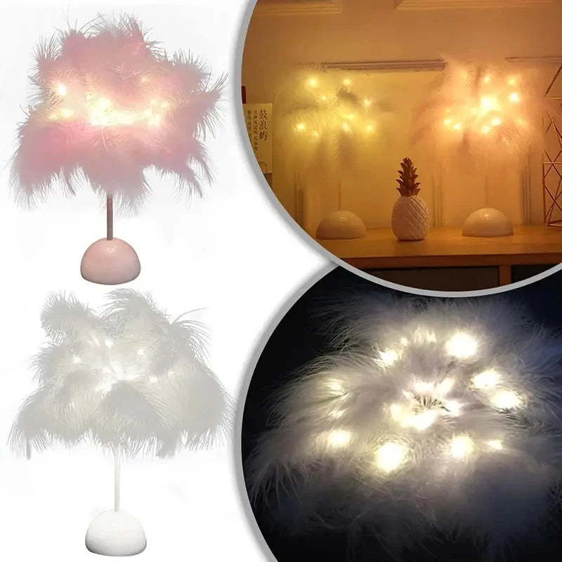 Feather Design LED Table Lamp ViralGalleria.com