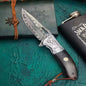 Damascus Steel Folding Knife ViralGalleria.com