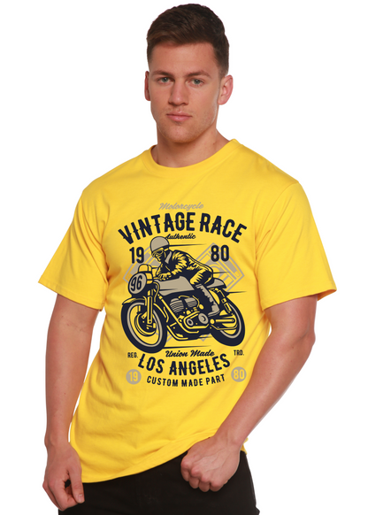Vintage Race Spun Bamboo® Men's Bamboo Viscose/Organic Cotton Short Sleeve Graphic T-Shirt Spun Bamboo