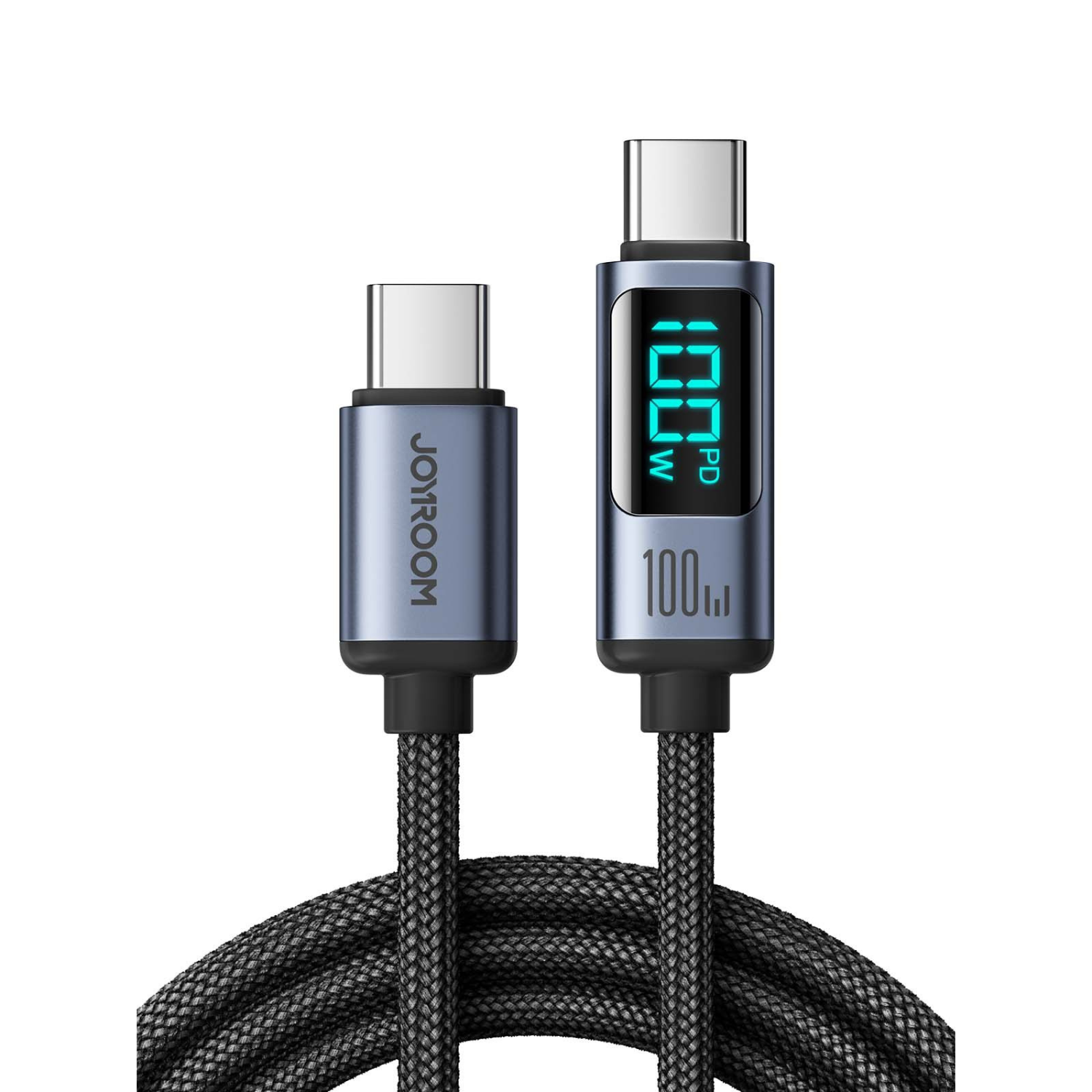 Braided USB Data Cable with Display ViralGalleria.com