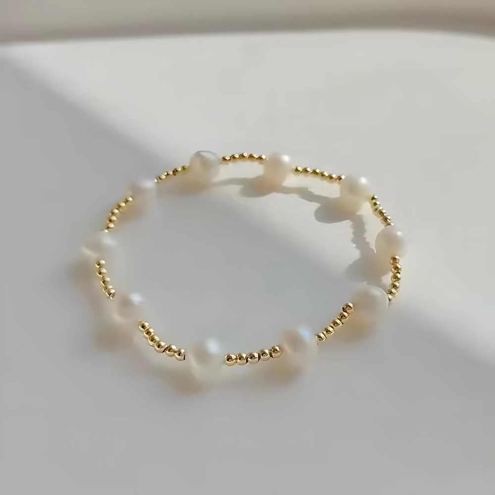Harper Bracelet 14K Gold Plated Faux Freshwater Pearl Deep South Originals