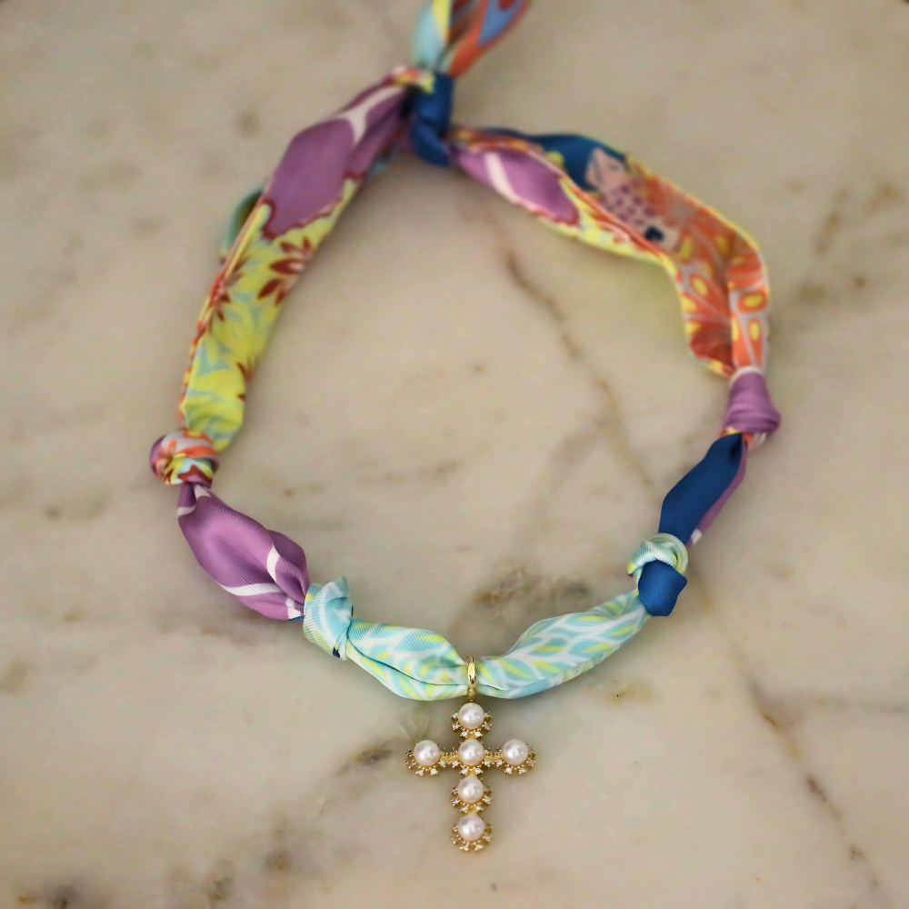 Sunset Garden Scarf Necklace Deep South Originals