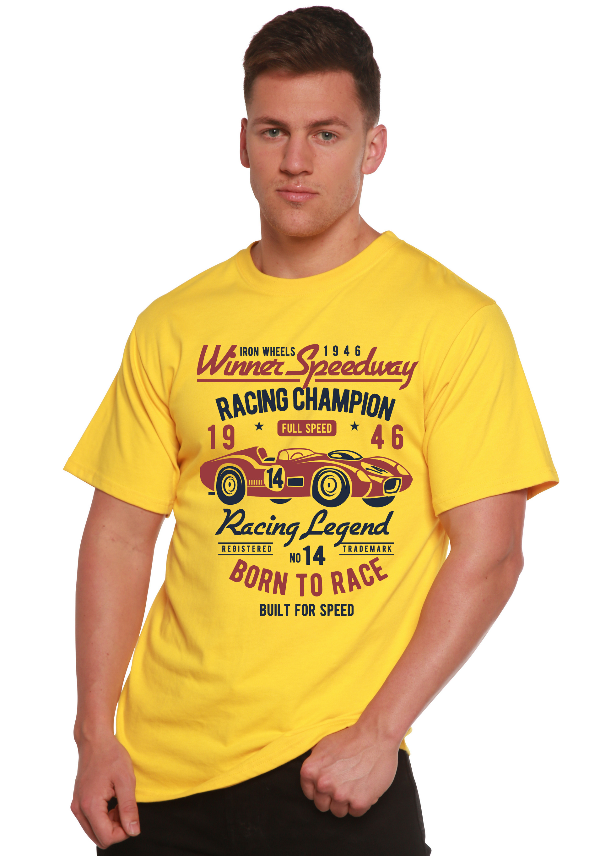 Winner Speedway Spun Bamboo® Men's Bamboo Viscose/Organic Cotton Short Sleeve Graphic T-Shirt Spun Bamboo