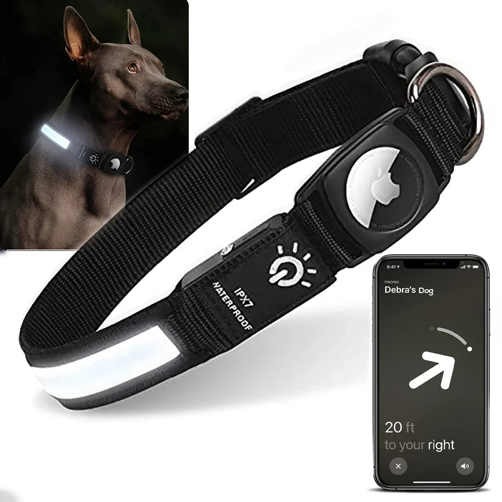 LED Dog Collar with AirTag Holder ViralGalleria.com