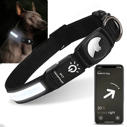 LED Dog Collar with AirTag Holder ViralGalleria.com