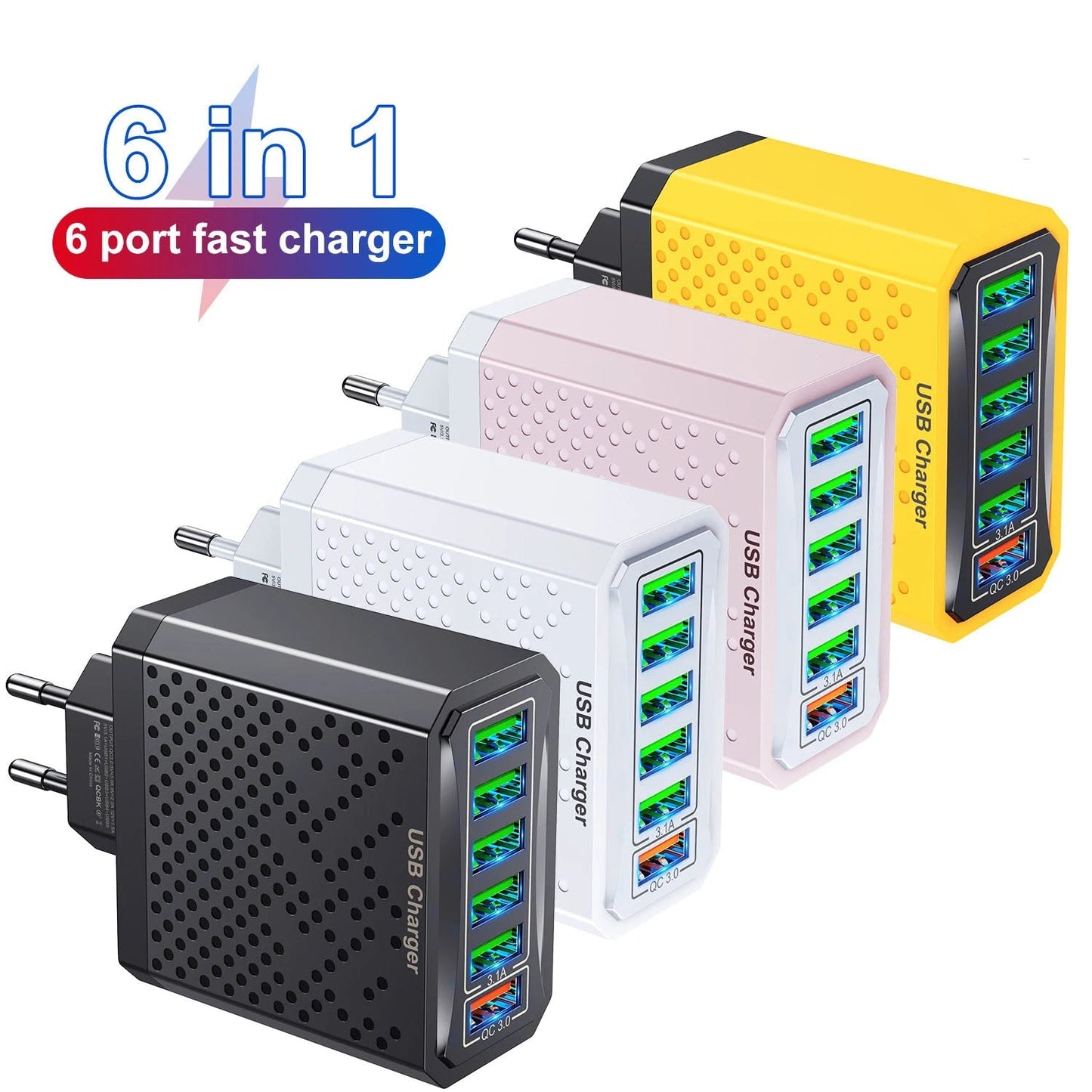 6 in 1 USB Charger ViralGalleria.com