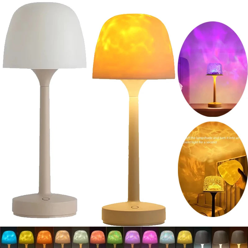 Mushroom Table Lamp with Water Ripple Projection ViralGalleria.com