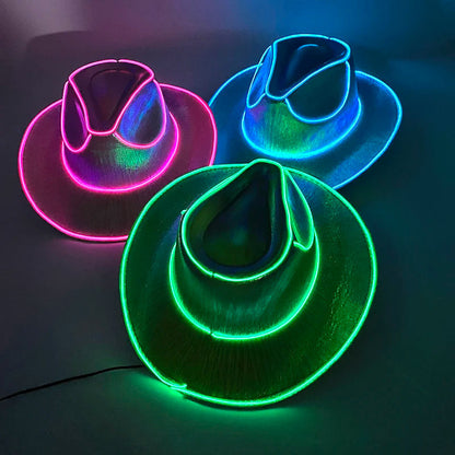 Glowing Neon Cowboy Hat ViralGalleria.com