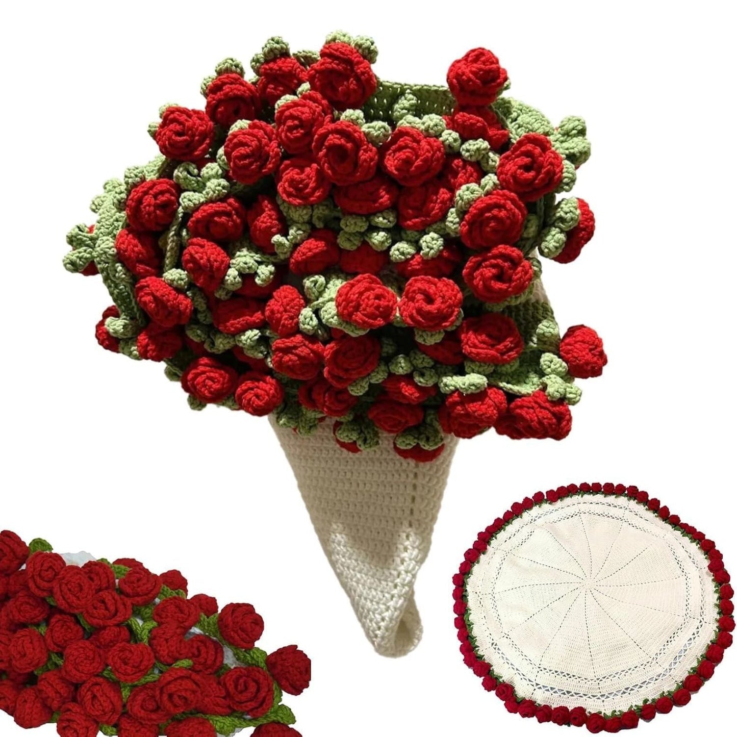 Crochet Rose Bouquet Blanket ViralGalleria.com