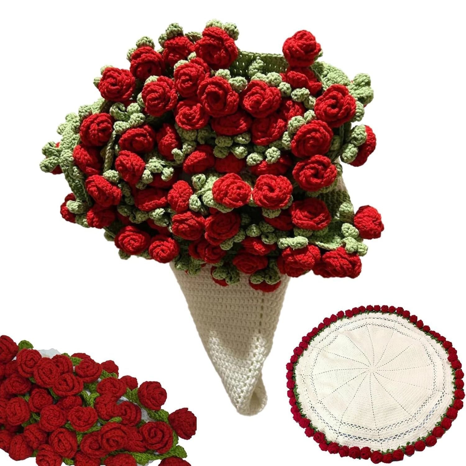 Crochet Rose Bouquet Blanket ViralGalleria.com