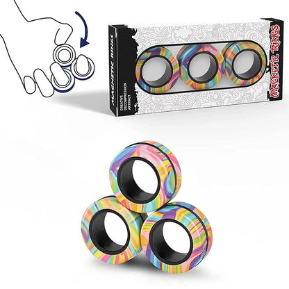 Magnetic Rings Fidget Toy ViralGalleria.com