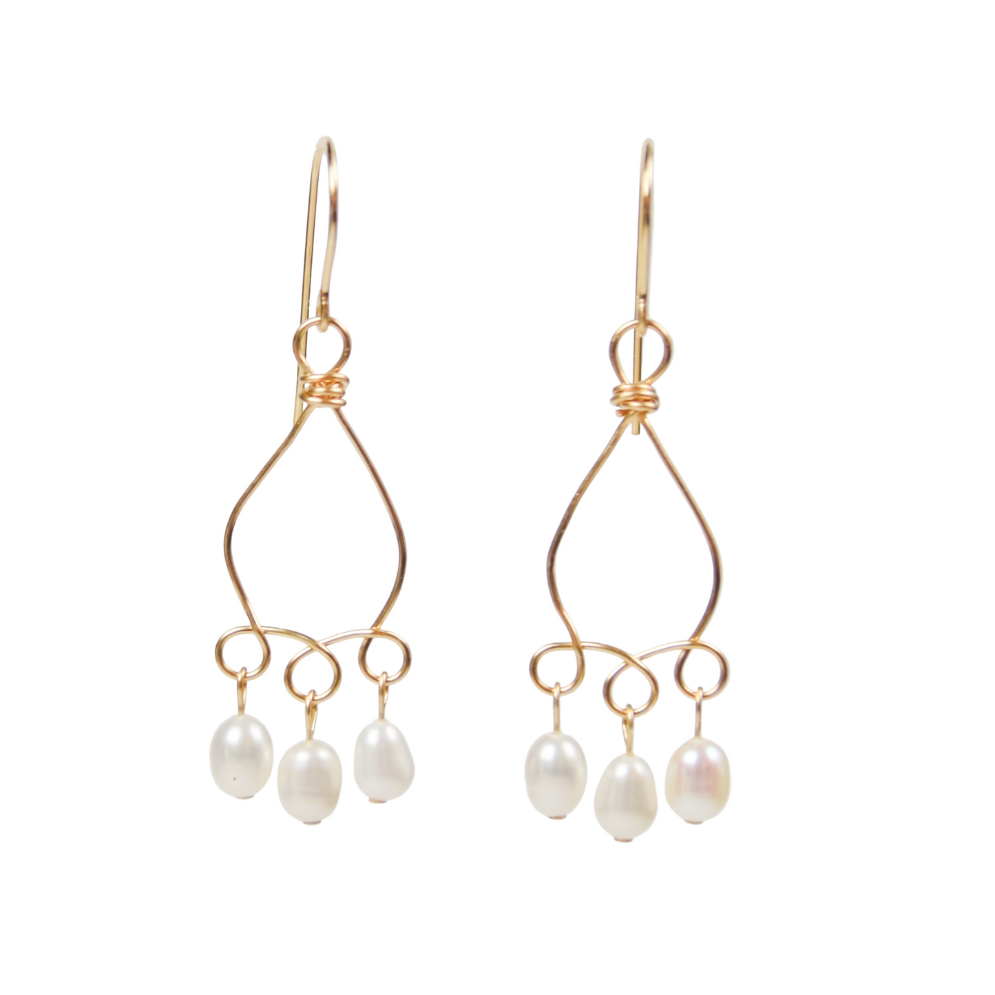 Looping Pearl Drop Earrings Emily Anne Designs LLC