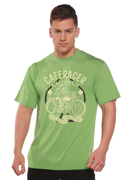 Caferacer Ride Forever Men's Bamboo Viscose/Organic Cotton Short Sleeve Graphic T-Shirt Spun Bamboo