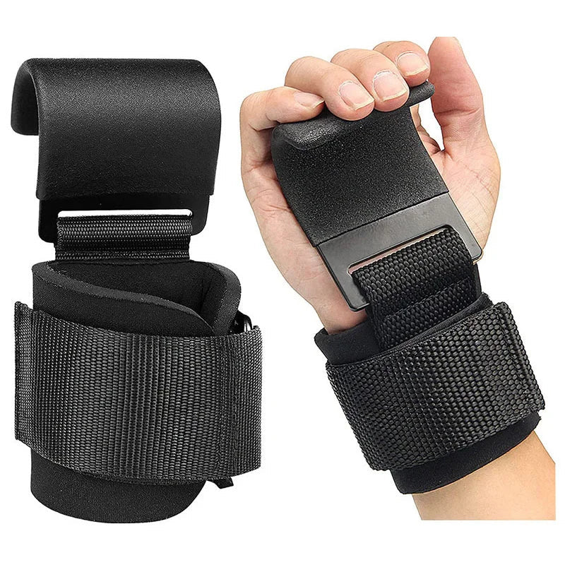 Weight Lifting Hooks with Wrist Straps ViralGalleria.com