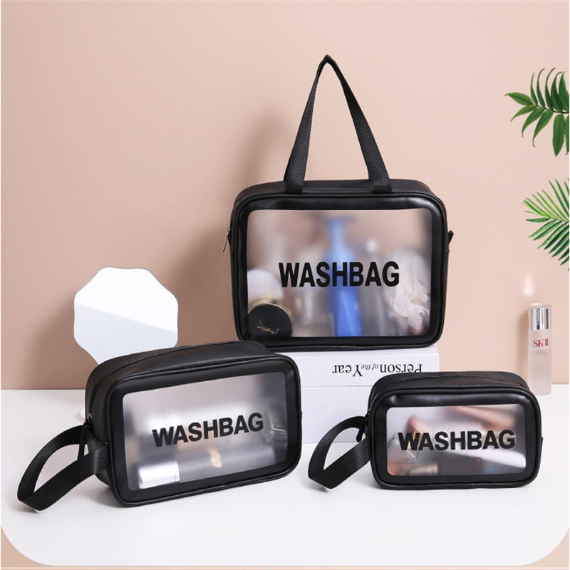 Portable Transparent Waterproof Travel Wash & Makeup Bag ViralGalleria.com
