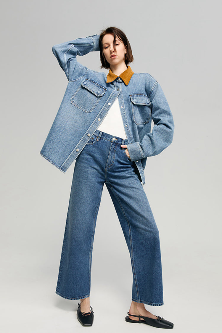California Sunset Denim Shirt HJ902 Hey Joanie