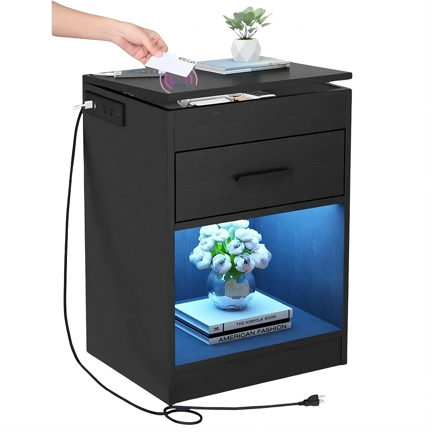 Nightstand with RFID Lock ViralGalleria.com