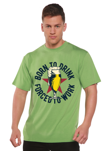 Born to Drink Men's Bamboo Viscose/Organic Cotton Short Sleeve Graphic T-Shirt Spun Bamboo