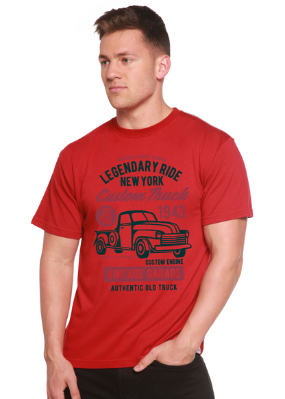 Legendary Ride Custom Truck Men's Bamboo Viscose/Organic Cotton Short Sleeve Graphic T-Shirt Spun Bamboo