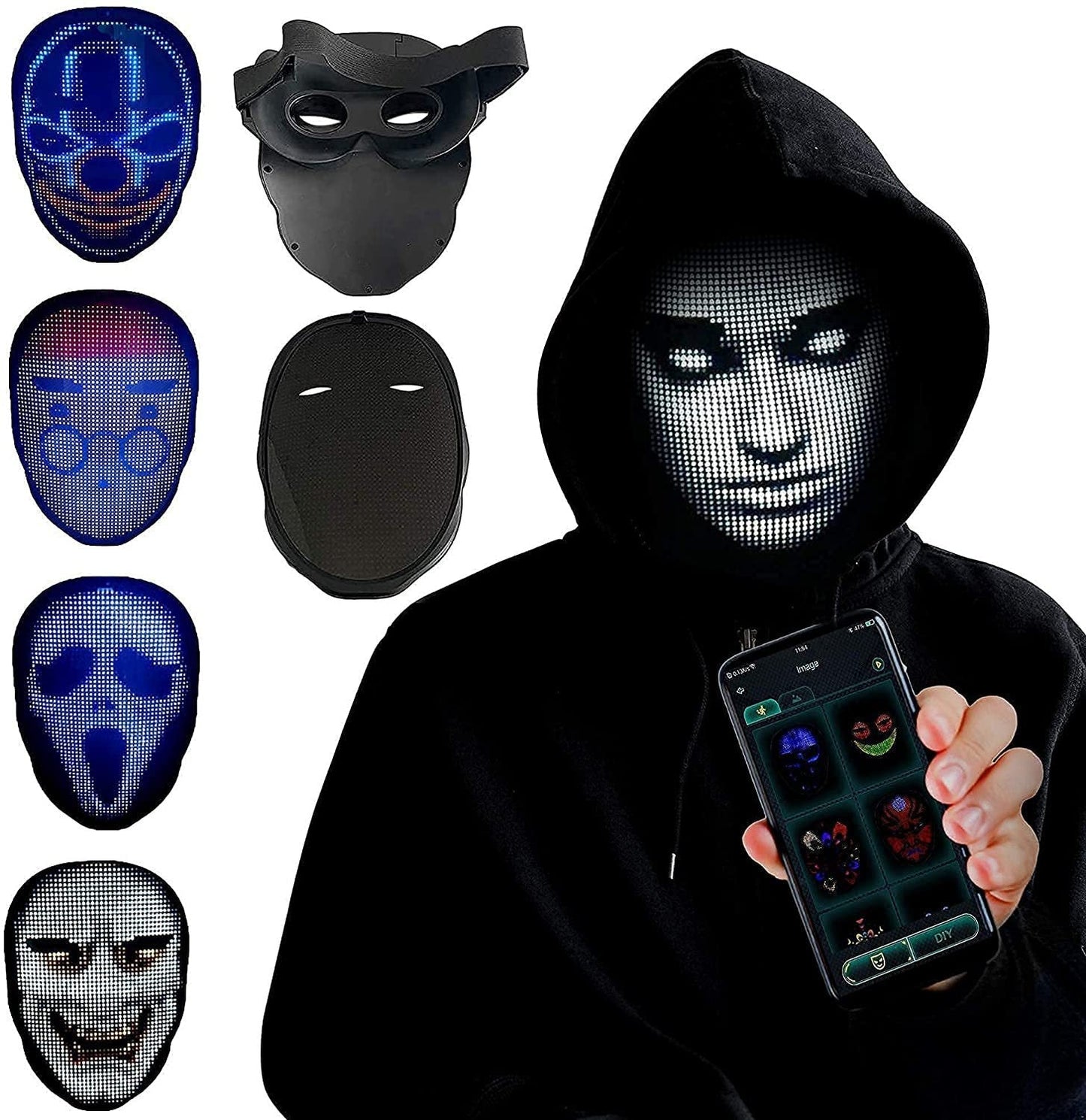 Full LED Face Mask for Halloween ViralGalleria.com