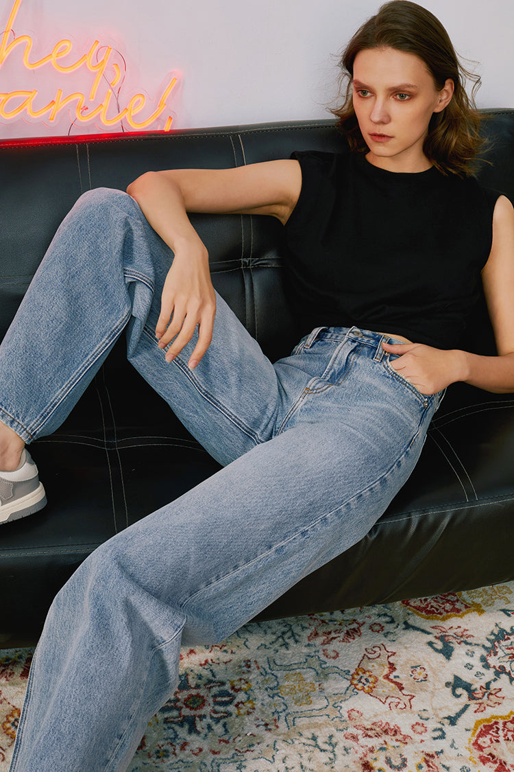 Angeles High Rise Baggy Jeans HJ103 Hey Joanie
