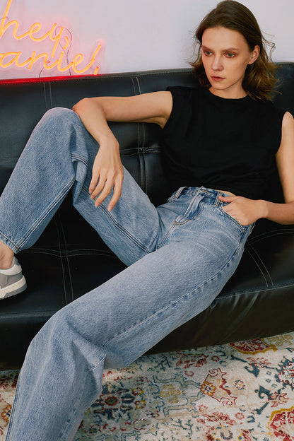 Angeles High Rise Baggy Jeans HJ103 Hey Joanie
