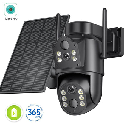 Dual Lens Solar Camera 4K WiFi Outdoor ViralGalleria.com