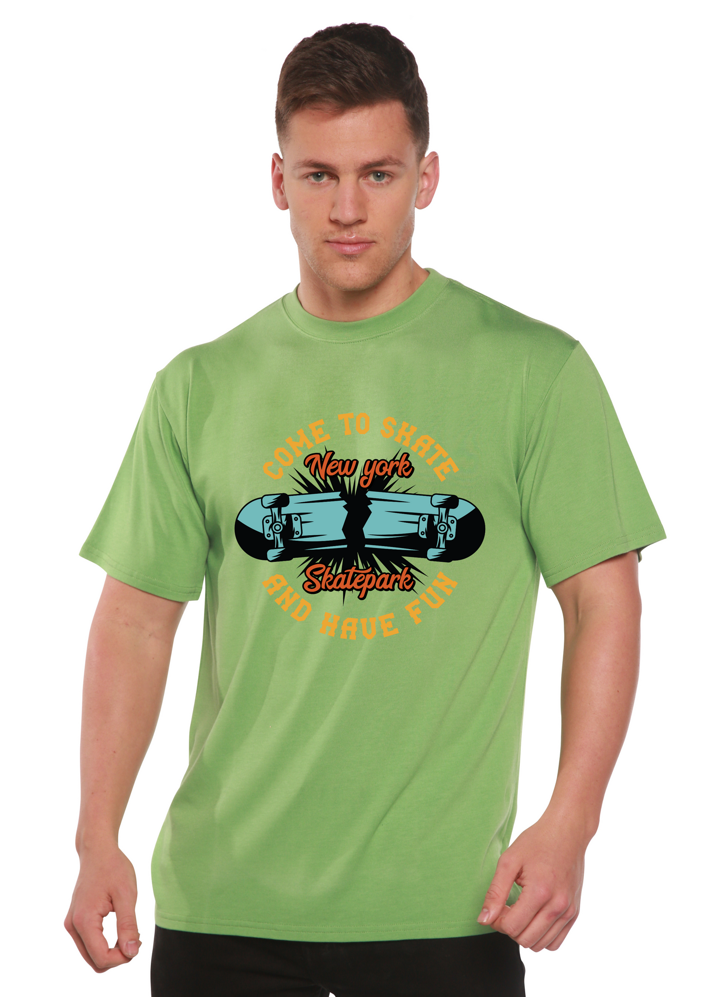 New York Skatepark Men's Bamboo Viscose/Organic Cotton Short Sleeve Graphic T-Shirt Spun Bamboo