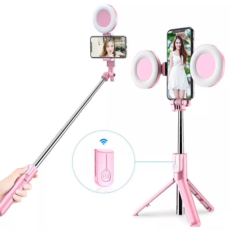 Portable Tripod Selfie Stick With Light ViralGalleria.com