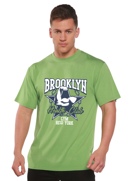 Brooklyn Health Club Men's Bamboo Viscose/Organic Cotton Short Sleeve Graphic T-Shirt Spun Bamboo